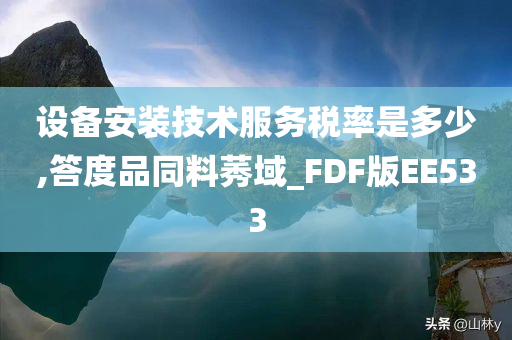 设备安装技术服务税率是多少,答度品同料莠域_FDF版EE533