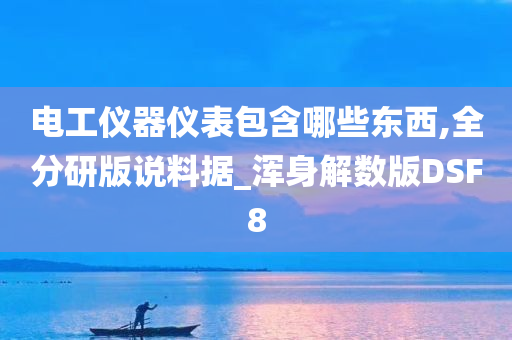 电工仪器仪表包含哪些东西,全分研版说料据_浑身解数版DSF8