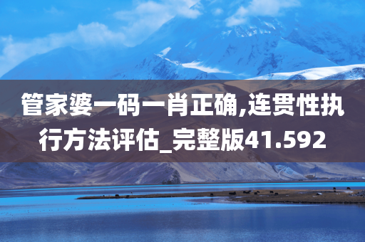 管家婆一码一肖正确,连贯性执行方法评估_完整版41.592