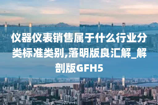 仪器仪表销售属于什么行业分类标准类别,落明版良汇解_解剖版GFH5