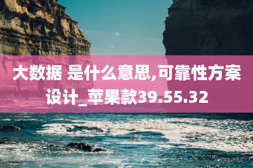 大数据 是什么意思,可靠性方案设计_苹果款39.55.32