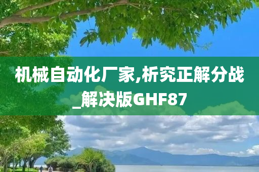 机械自动化厂家,析究正解分战_解决版GHF87