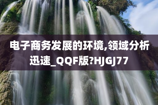 电子商务发展的环境,领域分析迅速_QQF版?HJGJ77