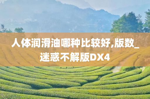 人体润滑油哪种比较好,版数_迷惑不解版DX4