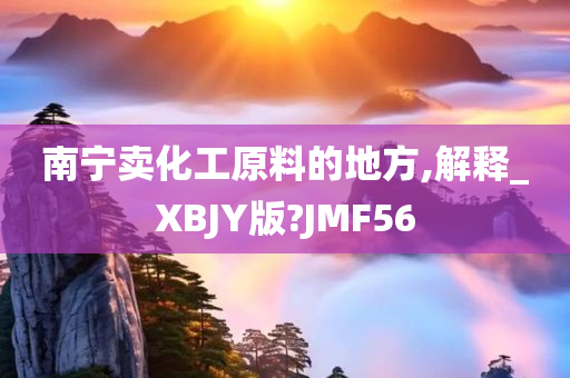 南宁卖化工原料的地方,解释_XBJY版?JMF56