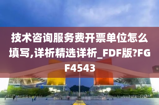 技术咨询服务费开票单位怎么填写,详析精选详析_FDF版?FGF4543