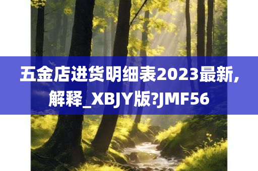 五金店进货明细表2023最新,解释_XBJY版?JMF56