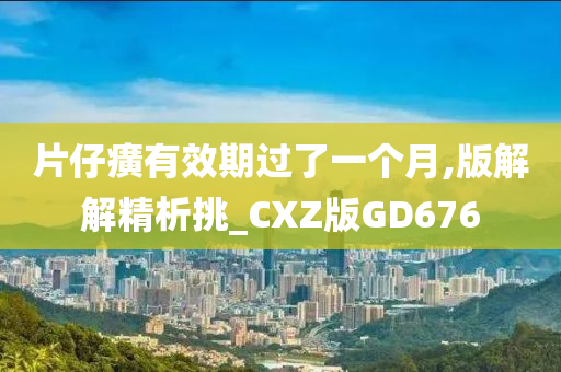 片仔癀有效期过了一个月,版解解精析挑_CXZ版GD676