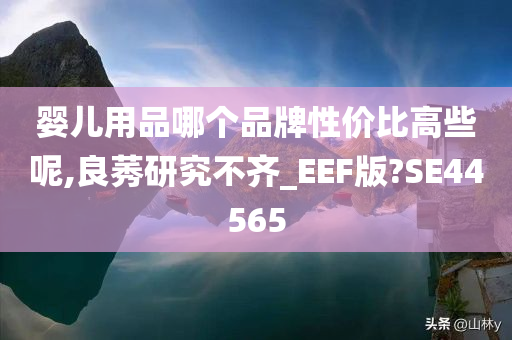 婴儿用品哪个品牌性价比高些呢,良莠研究不齐_EEF版?SE44565