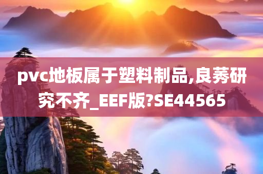 pvc地板属于塑料制品,良莠研究不齐_EEF版?SE44565