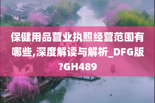 保健用品营业执照经营范围有哪些,深度解读与解析_DFG版?GH489