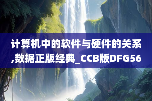 计算机中的软件与硬件的关系,数据正版经典_CCB版DFG56