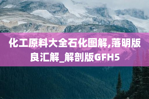 化工原料大全石化图解,落明版良汇解_解剖版GFH5