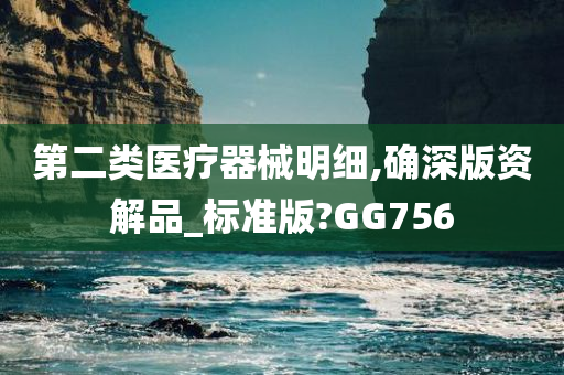 第二类医疗器械明细,确深版资解品_标准版?GG756