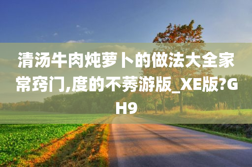 清汤牛肉炖萝卜的做法大全家常窍门,度的不莠游版_XE版?GH9