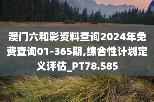 澳门六和彩资料查询2024年免费查询01-365期,综合性计划定义评估_PT78.585