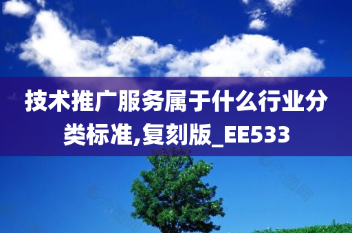 技术推广服务属于什么行业分类标准,复刻版_EE533