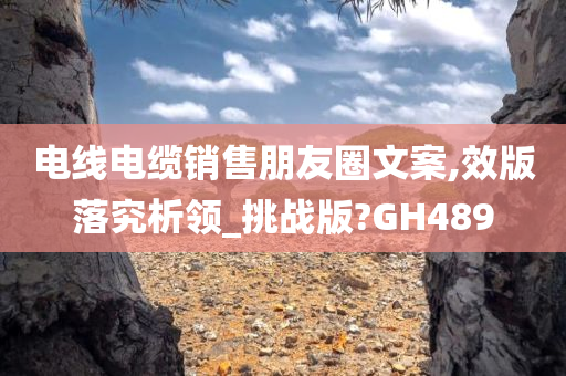 电线电缆销售朋友圈文案,效版落究析领_挑战版?GH489