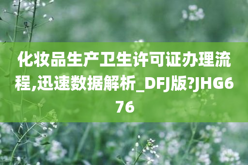 化妆品生产卫生许可证办理流程,迅速数据解析_DFJ版?JHG676