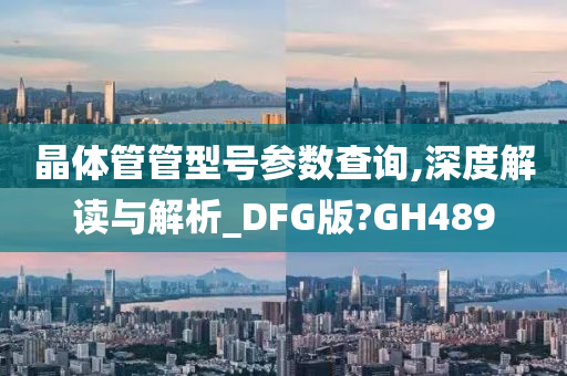 晶体管管型号参数查询,深度解读与解析_DFG版?GH489