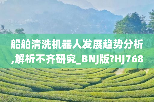 船舶清洗机器人发展趋势分析,解析不齐研究_BNJ版?HJ768