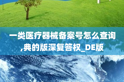 一类医疗器械备案号怎么查询,典的版深复答权_DE版