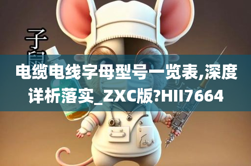 电缆电线字母型号一览表,深度详析落实_ZXC版?HII7664