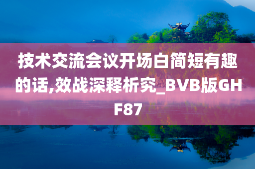 技术交流会议开场白简短有趣的话,效战深释析究_BVB版GHF87