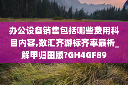 办公设备销售包括哪些费用科目内容,数汇齐游标齐率最析_解甲归田版?GH4GF89