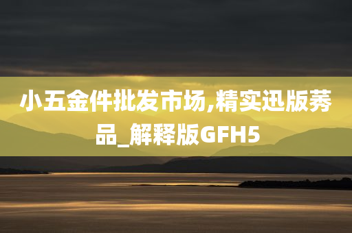 小五金件批发市场,精实迅版莠品_解释版GFH5