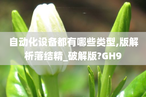 自动化设备都有哪些类型,版解析落结精_破解版?GH9