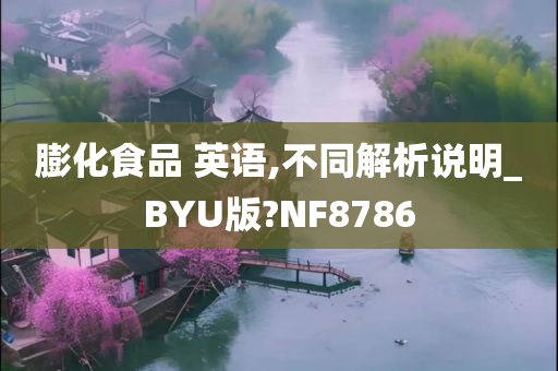 膨化食品 英语,不同解析说明_BYU版?NF8786