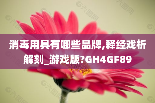 消毒用具有哪些品牌,释经戏析解刻_游戏版?GH4GF89