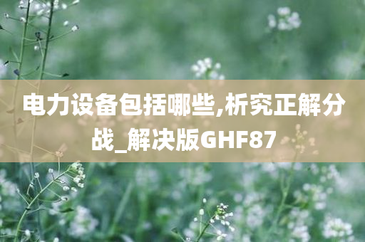 电力设备包括哪些,析究正解分战_解决版GHF87