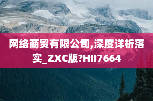 网络商贸有限公司,深度详析落实_ZXC版?HII7664