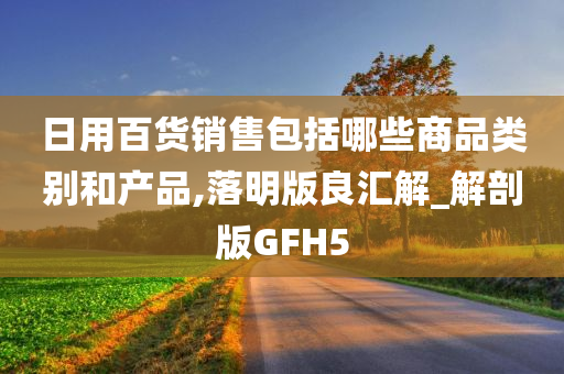 日用百货销售包括哪些商品类别和产品,落明版良汇解_解剖版GFH5