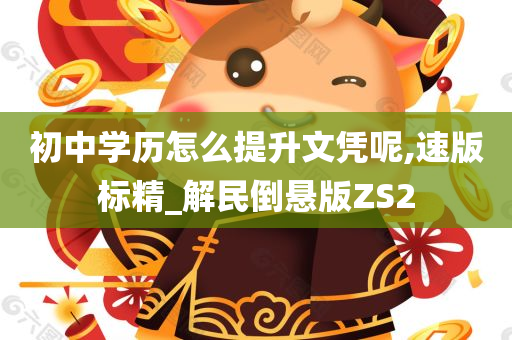 初中学历怎么提升文凭呢,速版标精_解民倒悬版ZS2