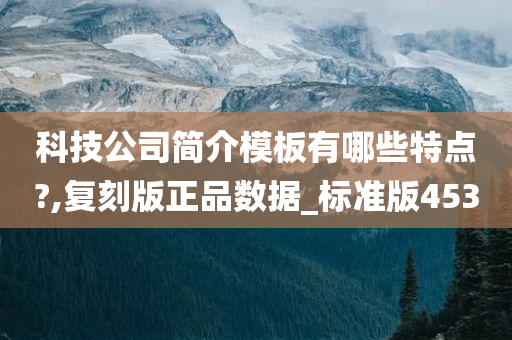 科技公司简介模板有哪些特点?,复刻版正品数据_标准版453