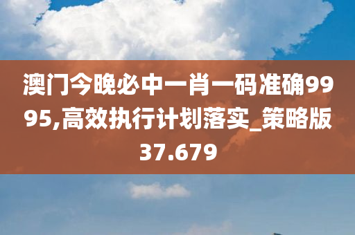 澳门今晚必中一肖一码准确9995,高效执行计划落实_策略版37.679