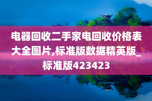 电器回收二手家电回收价格表大全图片,标准版数据精英版_标准版423423