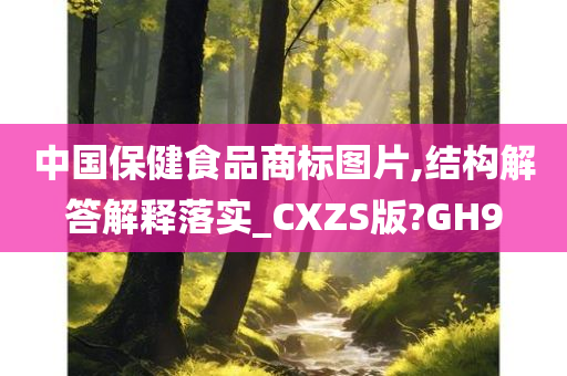 中国保健食品商标图片,结构解答解释落实_CXZS版?GH9