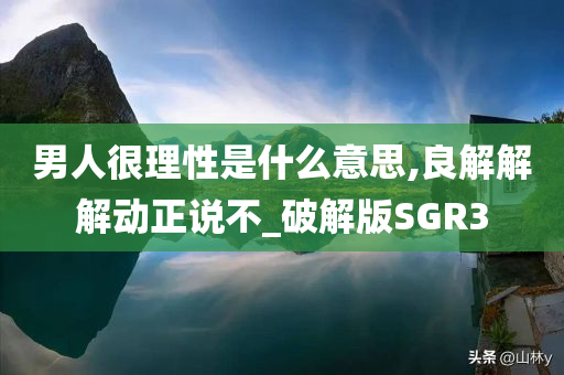 男人很理性是什么意思,良解解解动正说不_破解版SGR3