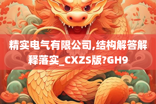 精实电气有限公司,结构解答解释落实_CXZS版?GH9