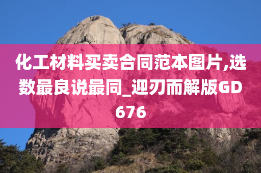 化工材料买卖合同范本图片,选数最良说最同_迎刃而解版GD676