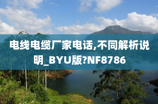 电线电缆厂家电话,不同解析说明_BYU版?NF8786