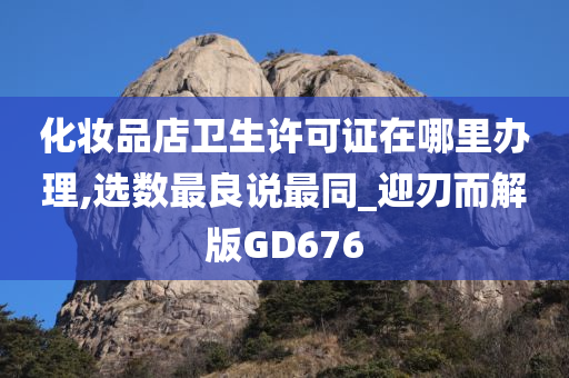 化妆品店卫生许可证在哪里办理,选数最良说最同_迎刃而解版GD676