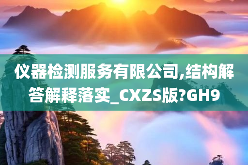 仪器检测服务有限公司,结构解答解释落实_CXZS版?GH9