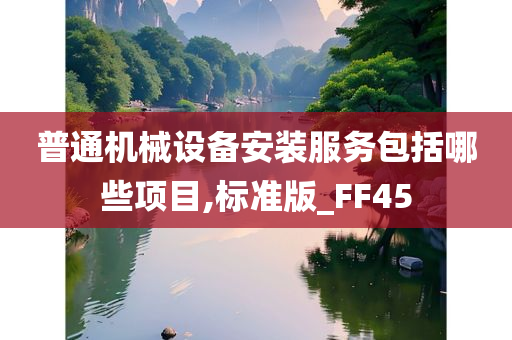 普通机械设备安装服务包括哪些项目,标准版_FF45