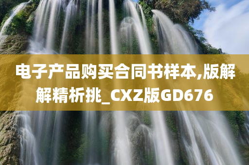 电子产品购买合同书样本,版解解精析挑_CXZ版GD676