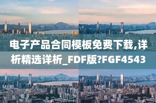 电子产品合同模板免费下载,详析精选详析_FDF版?FGF4543